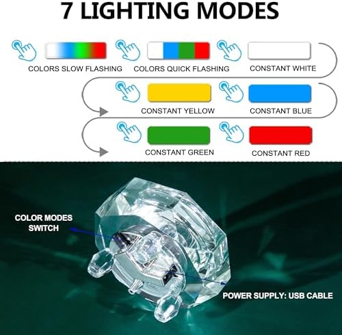 IFOLAINA Crystal LED Light Base Multicolor Display Pedestal