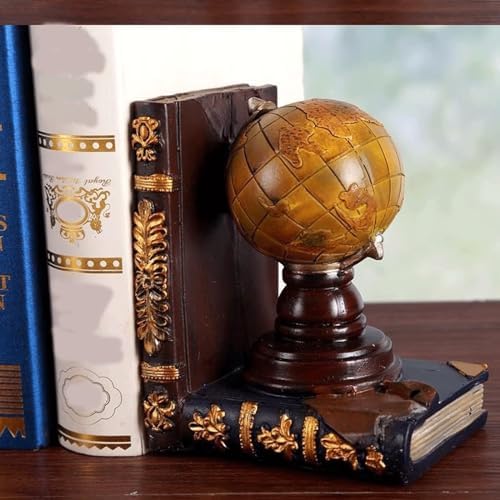 Yofab Vintage Globe Telescope Bookends