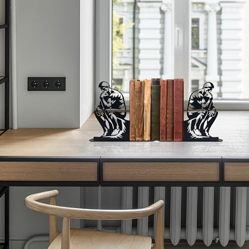 The Thinker Metal Bookends Sculptural Set