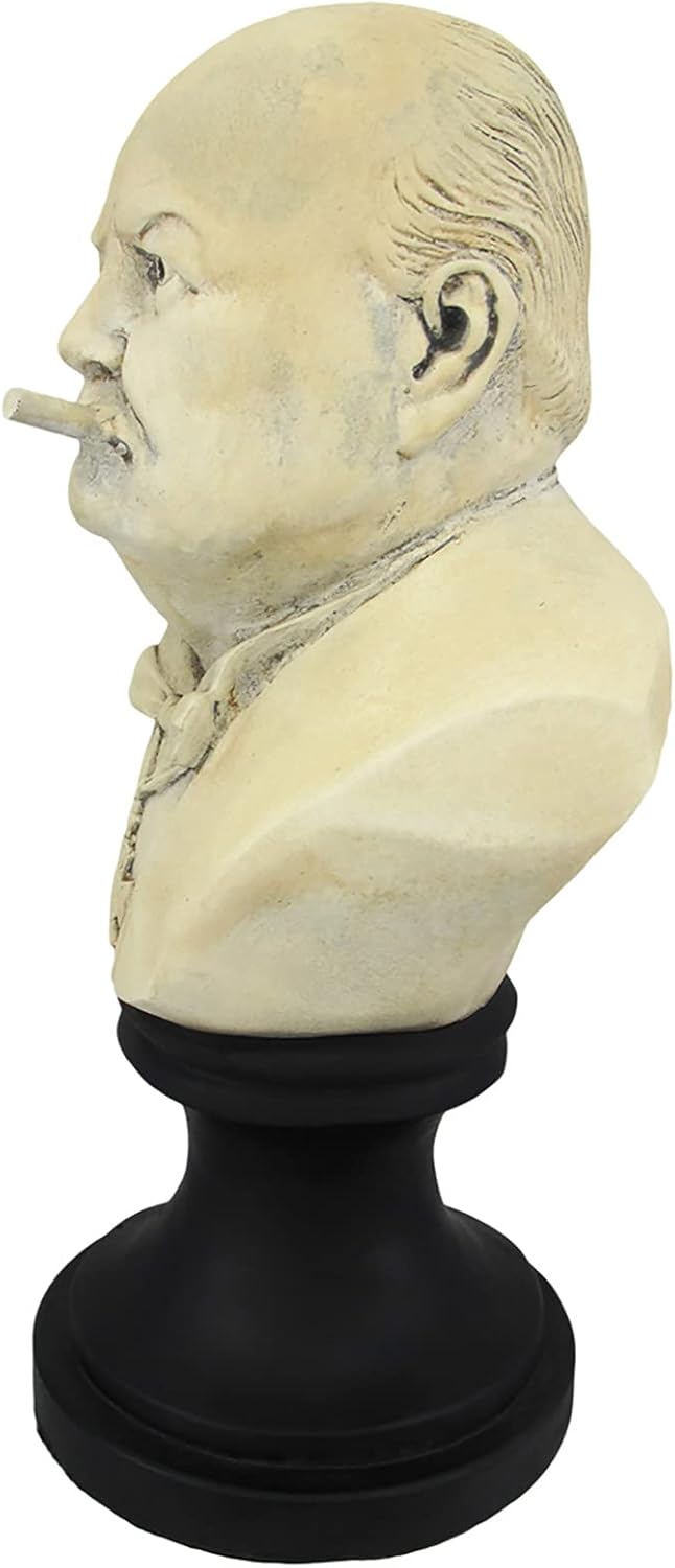 Things2Die4 Molded Plaster Churchill Cigar Bust Statue