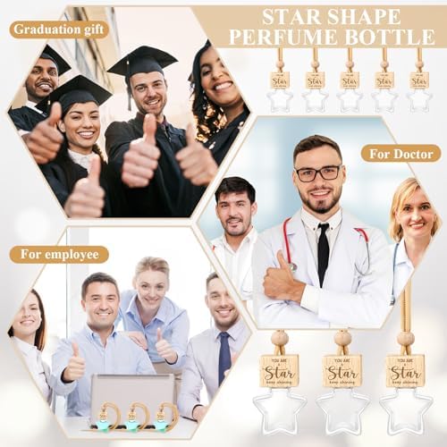 24 Pcs Star Shaped Glass Air Freshener Diffuser for Teacher Appreciation