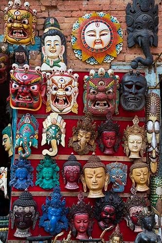 Himalayan Craft Wall Sculpture Mahakala Mask