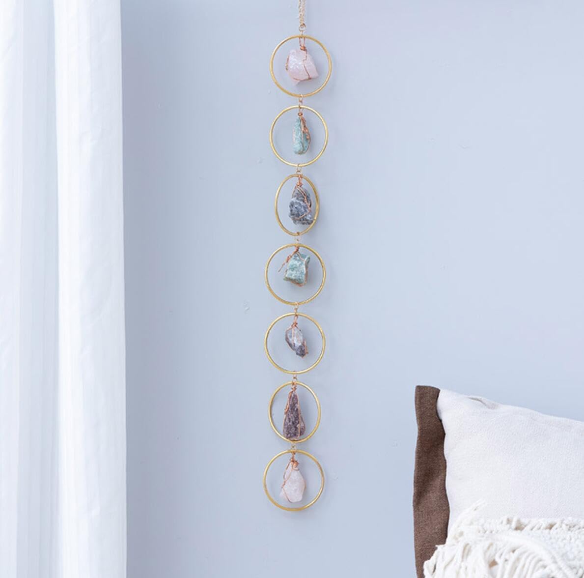 7 Chakra Healing Crystals Wall Hanging Decor