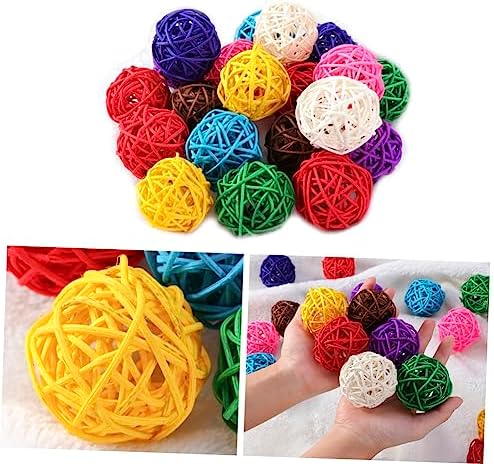 10pcs Assorted Rattan Balls for Decor and Crafts