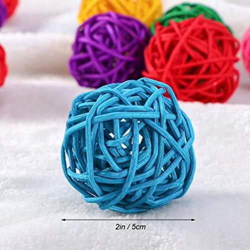 20pcs Wicker Rattan Decorative Balls for Home Decor and Events