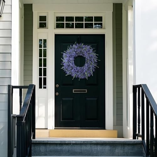 26 Inch Lavender Eucalyptus Wreath for Front Door Decor