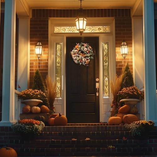 Valery Madelyn 20 Fall Wreath with Lights