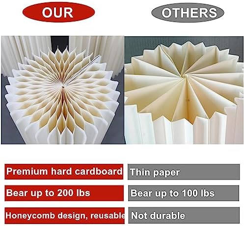 AHUAWA 3Pcs Foldable Cardboard Cylinder Stands for Parties
