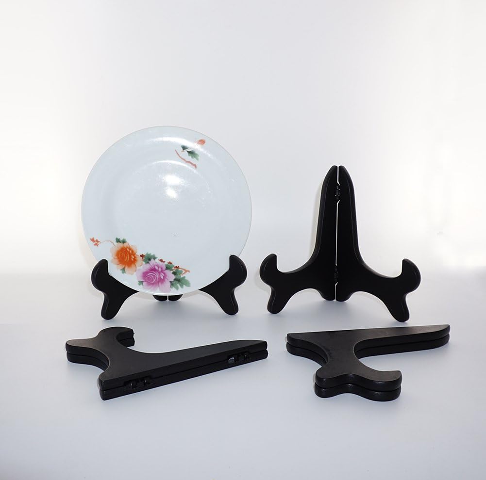 Artliving Black 6 Inch Wood-Like Plastic Easel Display Stand Set of 4