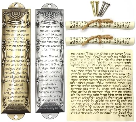 Zivosely Mezuzah Set Door with Scroll and Case