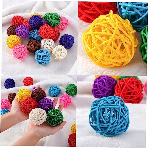 Cabilock 10pcs Assorted Rattan Decorative Balls