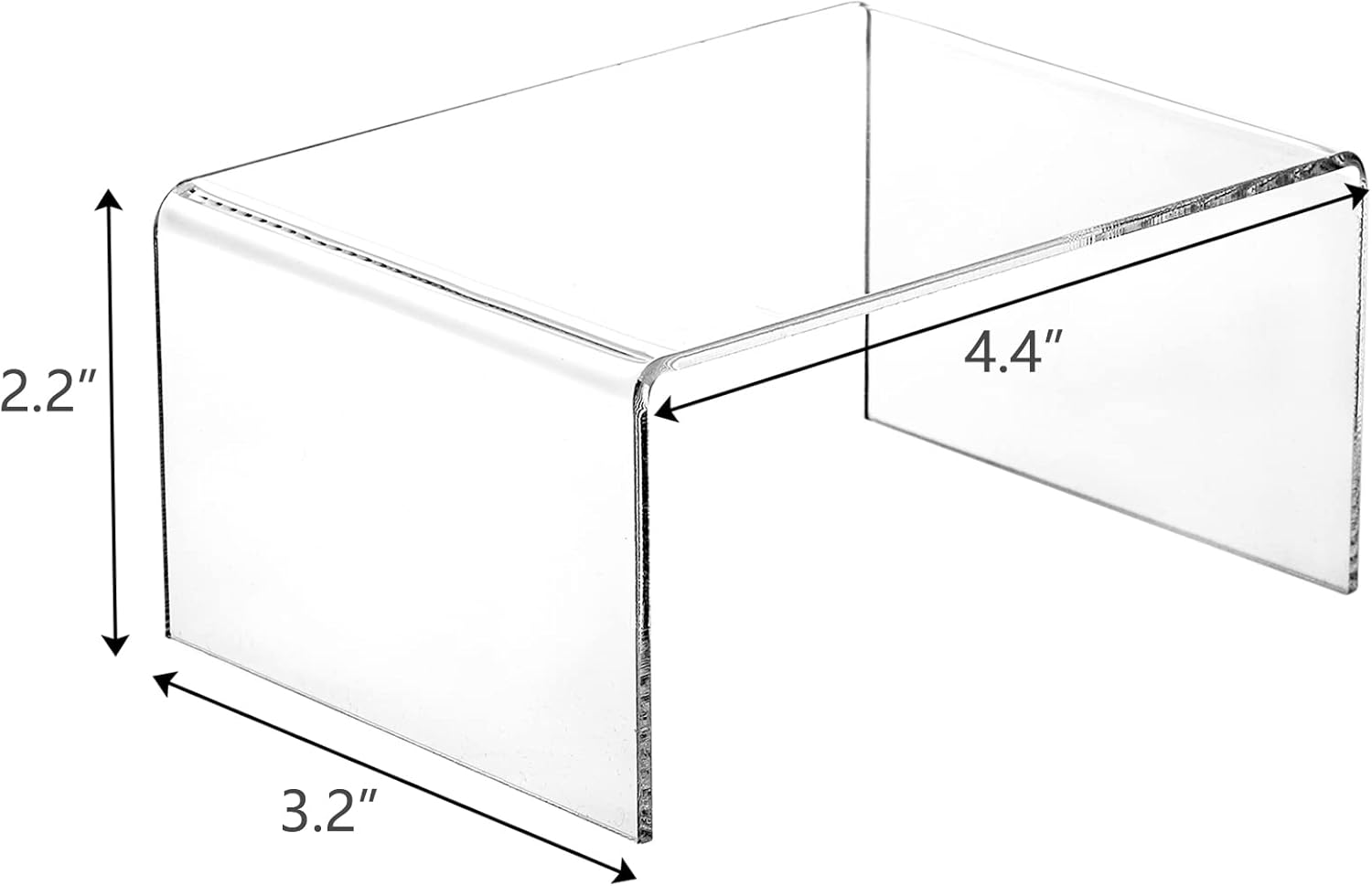 Hedume 16 Pack Clear Acrylic Display Risers for Jewelry and Decor