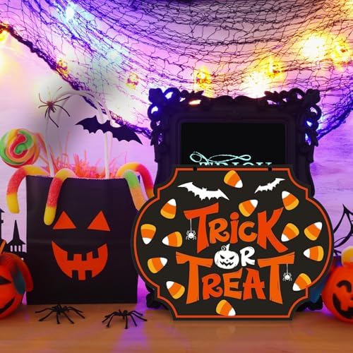 4 Pcs Halloween Felt Hanging Signs for Wreaths and Door Decorations