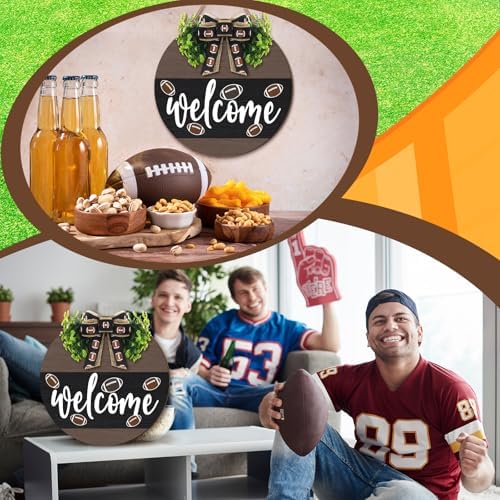 Hello Fall Football Welcome Sign for Front Door
