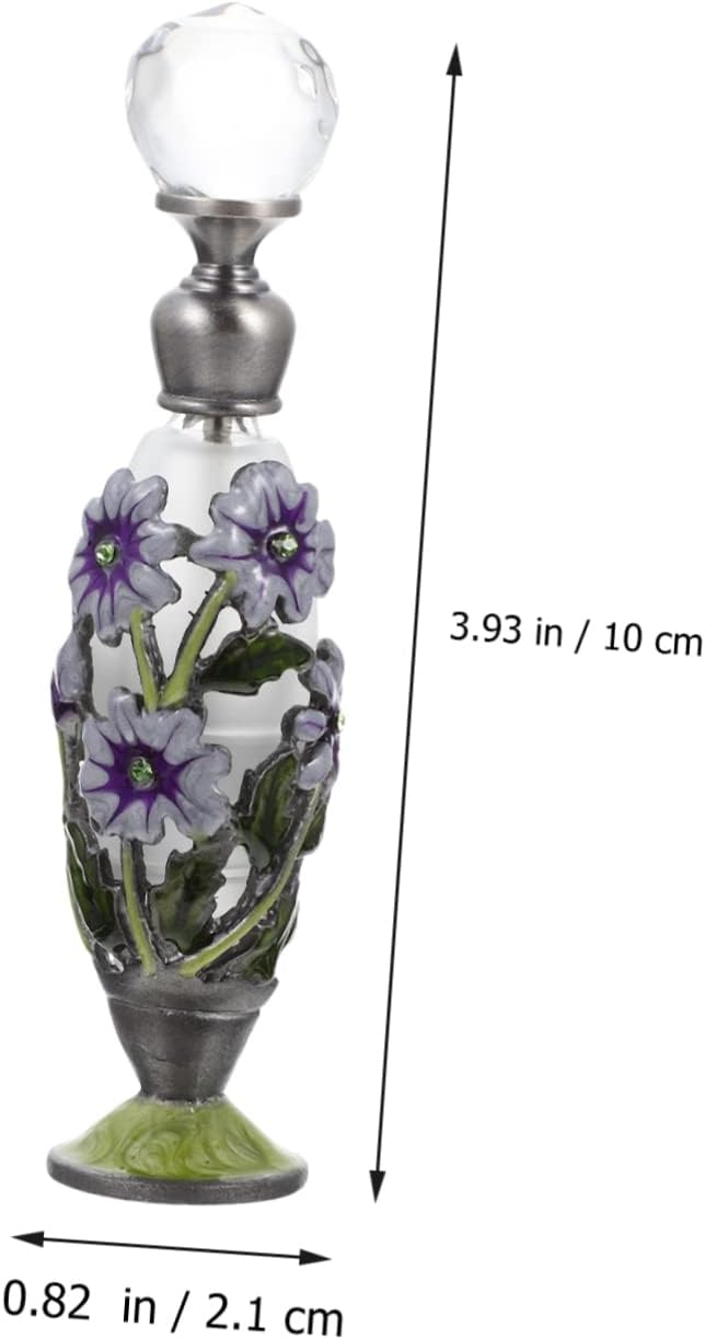 Vintage Refillable Essential Oil Bottle Set for Travel and Home Use