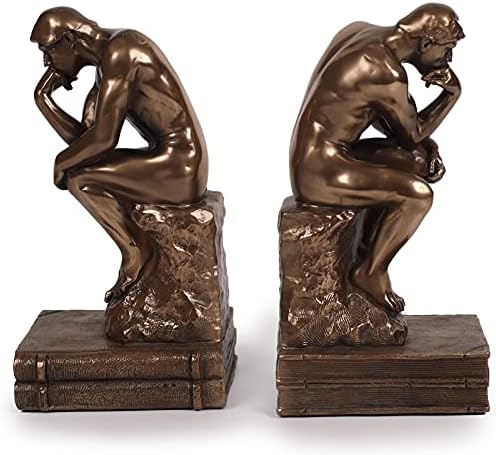 Magicsculp Thinker Statue Bookends in Cold Cast Bronze 1