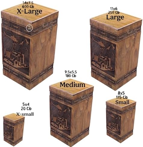 Vintage Truck Wooden Cremation Urn for Ashes - 5 Sizes