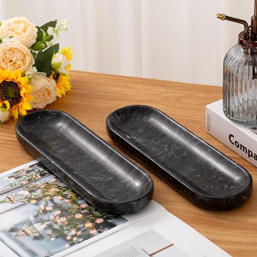 106 Black Marble Decorative Tray Bowl