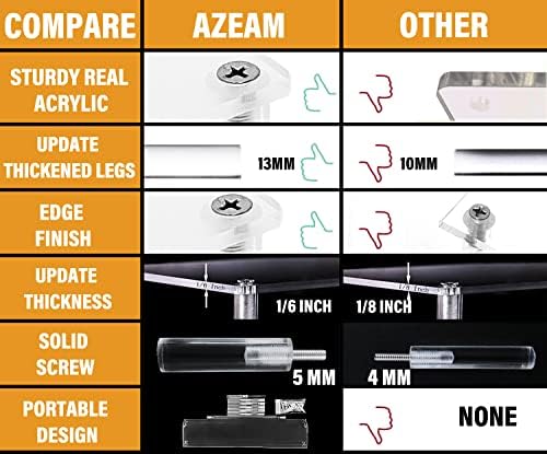 AZEAM 3 Tier Acrylic Display Riser Stand 2 Packs