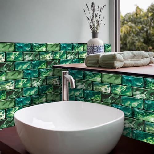 TUOKING 24-Pack Waterproof PVC Wall Stickers for Kitchen and Bathroom
