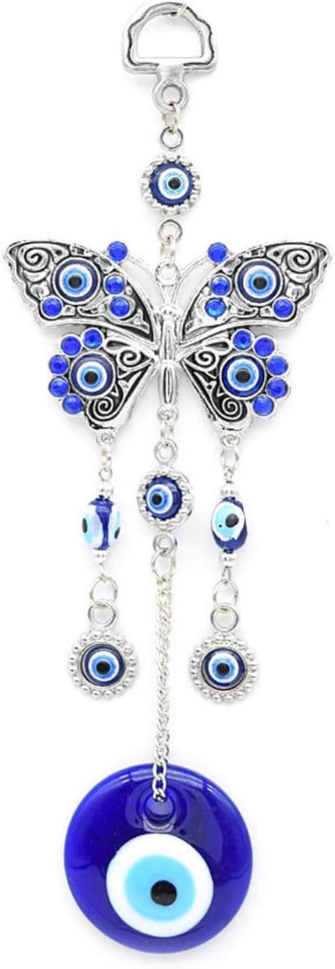 Blue Evil Eye Butterfly Wall Hanging Decor