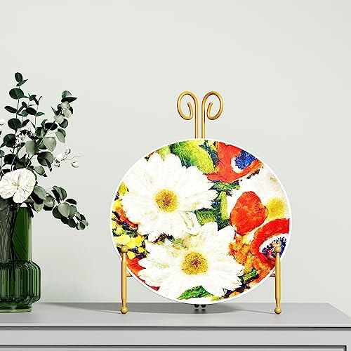 SVENJBB 12 Inch Gold Iron Easel Stand Display