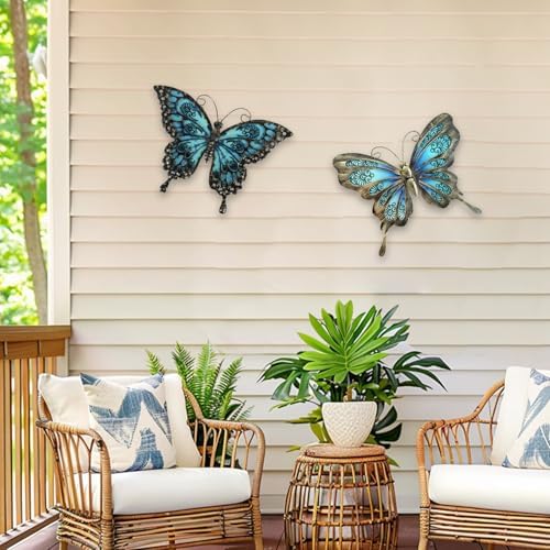Liffy Metal Butterfly Wall Decor 2Pack