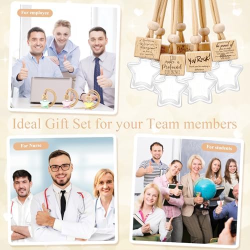 20 Pcs Star Shaped Car Diffuser Glass Hanging Bottle