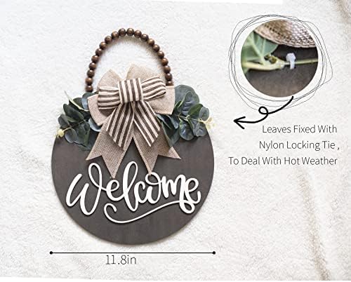 Welcome Sign for Front Door Wreath Decorations