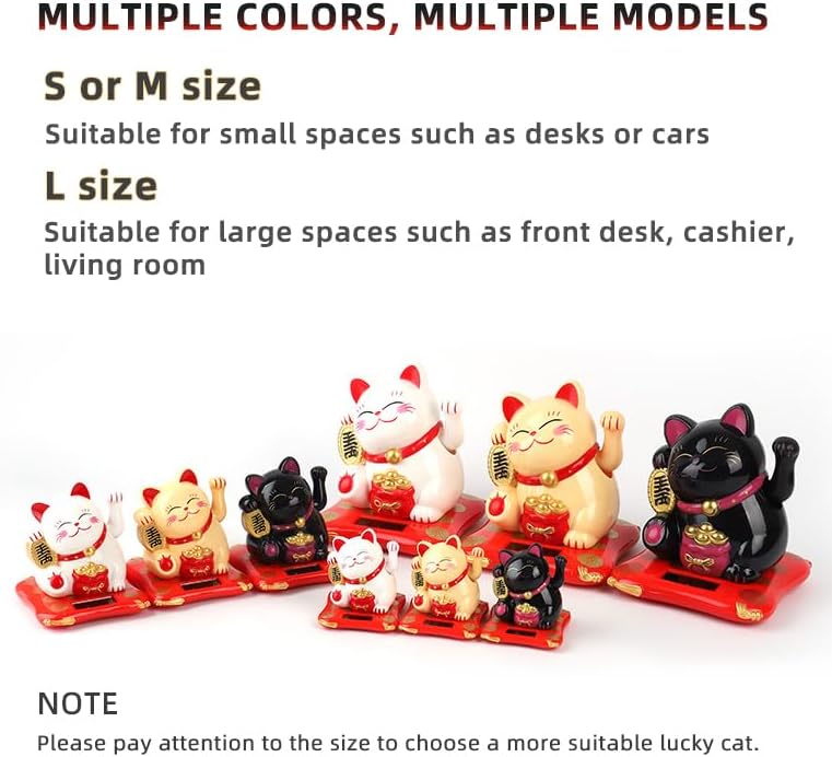 KOXXUD Lucky Cat Waving Arm Statue 295 Inch White 1PCS