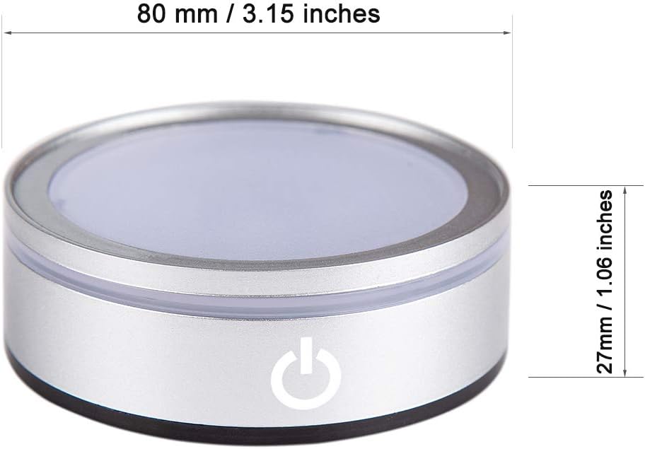 IFOLAINA LED Lighted Display Pedestal USB Battery Operated Flat Top