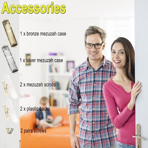 Zivosely Mezuzah Set Door with Scroll and Case
