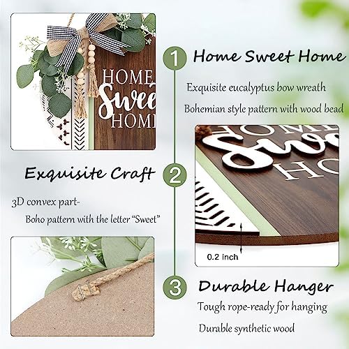 TOARTi 3D Welcome Door Wreath Decor Sign
