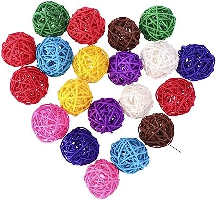 Cabilock 20pcs Wicker Decorative Balls for Home Wedding Party Christmas Decor