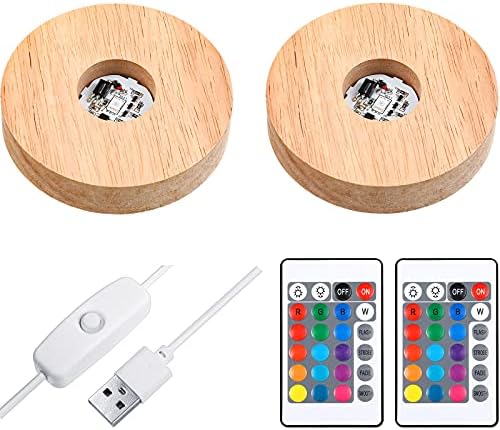 Mudder 2 Piece LED Display Stand with Remote Control