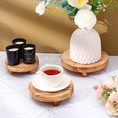 Geetery 4 Pcs Wooden Risers Display Stand Decor