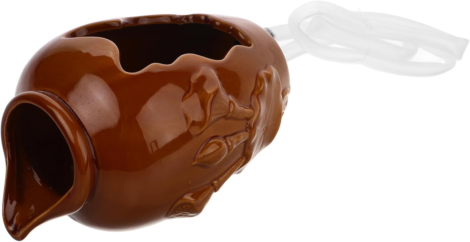 Ceramic Waterfall Jar Indoor Decorative Fountain for Hydroponic Planters and Relaxing Water Flow