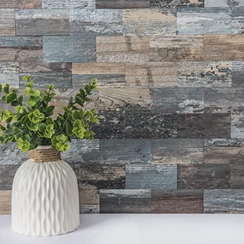 Art3d 10-Sheet Peel and Stick Backsplash Tiles in Spruce Grey Rustic