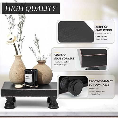 EOSAHR Modern Black Pedestal Stand for Kitchen Decor