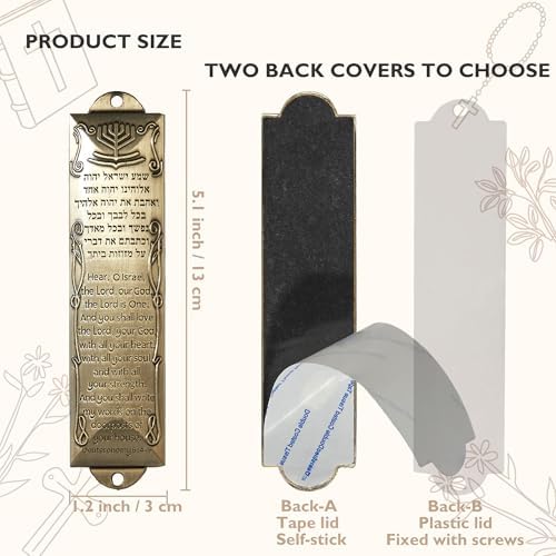 CAMATET Mezuzah Scroll Holder 3Pcs Door Hanging Decor