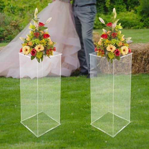 KELIBI 2PCS 31 Tall Acrylic Flower Stand Display