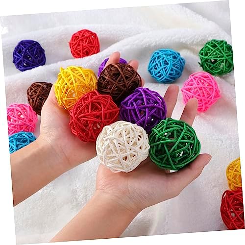Cabilock 20pcs Wicker Decorative Balls for Home Wedding Party Christmas Decor