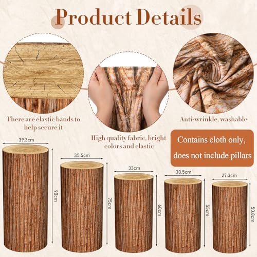 5 Pcs Party Cylinder Stand Covers Spandex