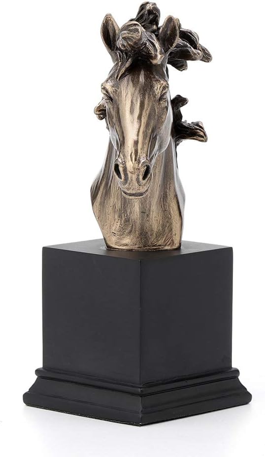 Veronese Design Horse Head Bust On Plinth 1
