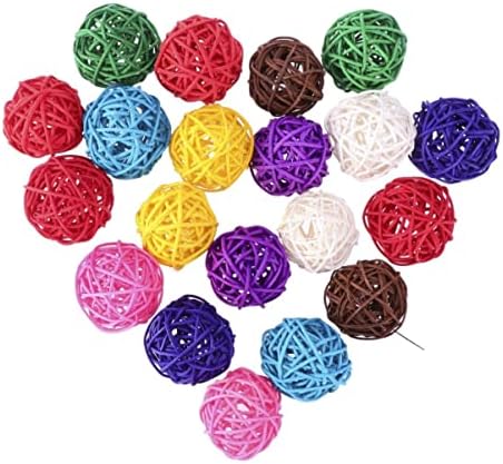 20pcs Wicker Rattan Decorative Balls for Home Decor and Events