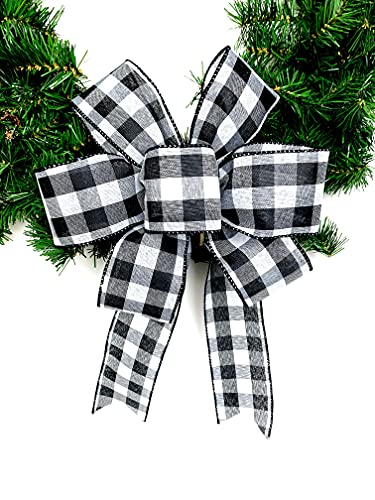 3 Pack Buffalo Plaid Wreath Bows Large Gift Bows