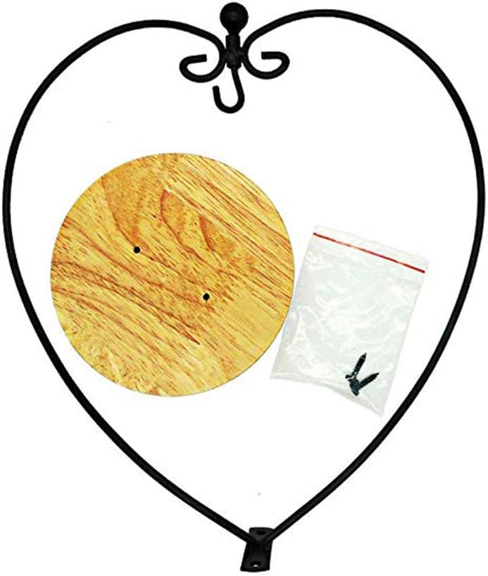 Heart Shape Ornament Display Stand for Hanging Glass Terrarium Wood Base