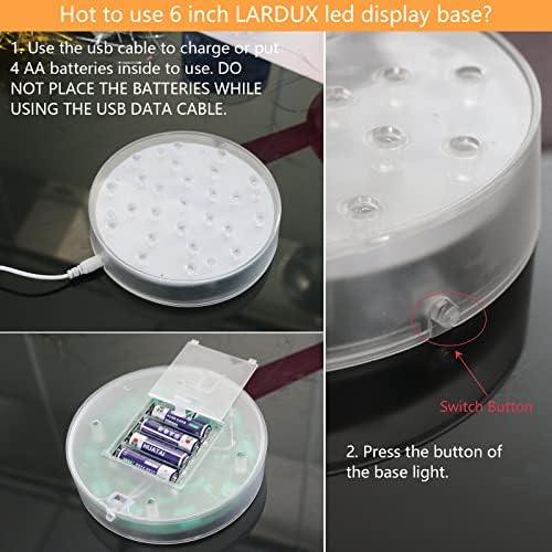 LARDUX 6 Inch LED Display Pedestal Light Stand
