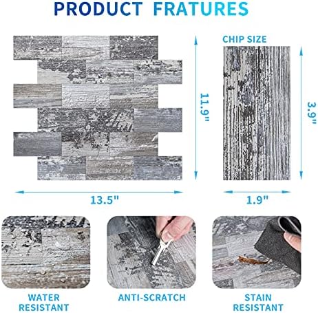 Art3d 10-Sheet Peel and Stick Backsplash Tiles for Kitchen and Bathroom Decor