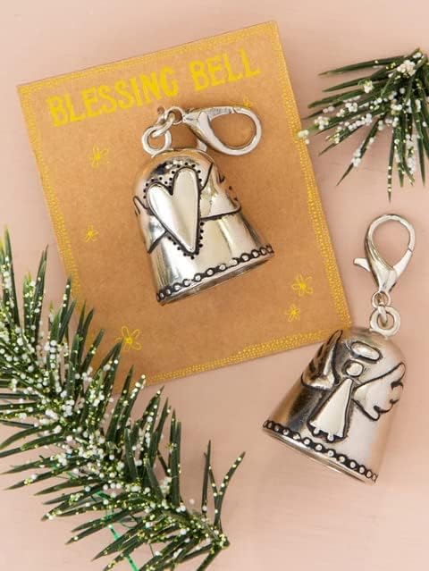 Tiny Silver Bell with Angel Message - Friends Are Angels Gift